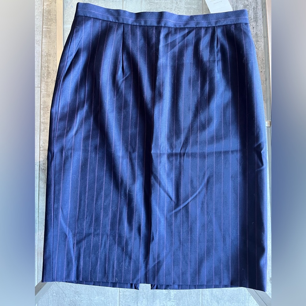 Christian Dior John Galliano Navy Pinstripe Skirt